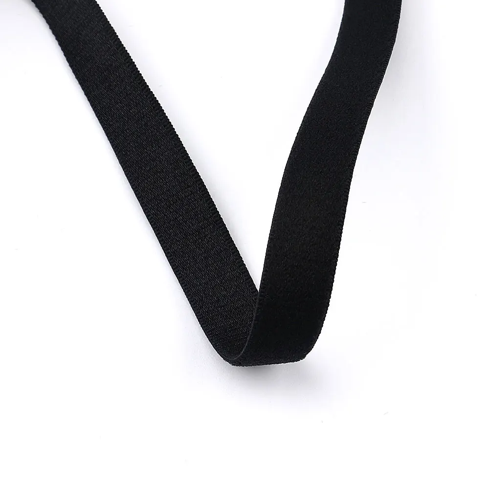 Black White Yellow Blue Red Pink One Side Shinny 1cm Bra Elastic Band for Bra Elastic Strap