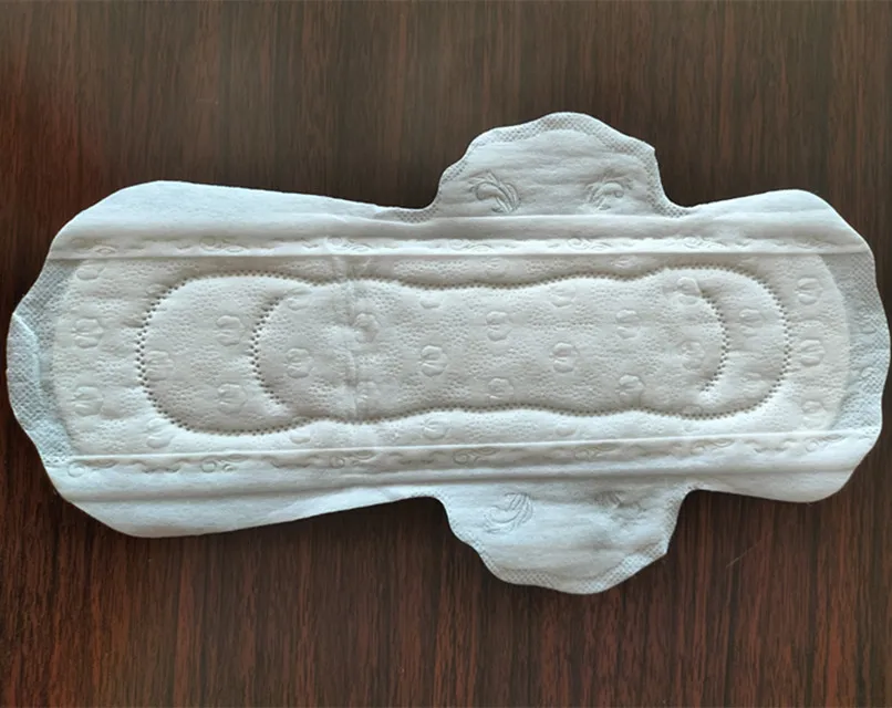 Hot sell woman breathable film sanitary cotton pads from Chinese sanitary pad factory