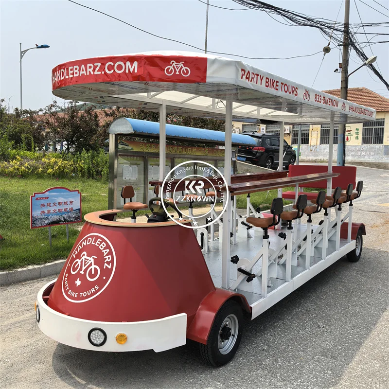 Luxury electric pedal dual drive New Single Speed Modern Electric Sightseeing Mini Bus Leisure Special City Beer Tourist