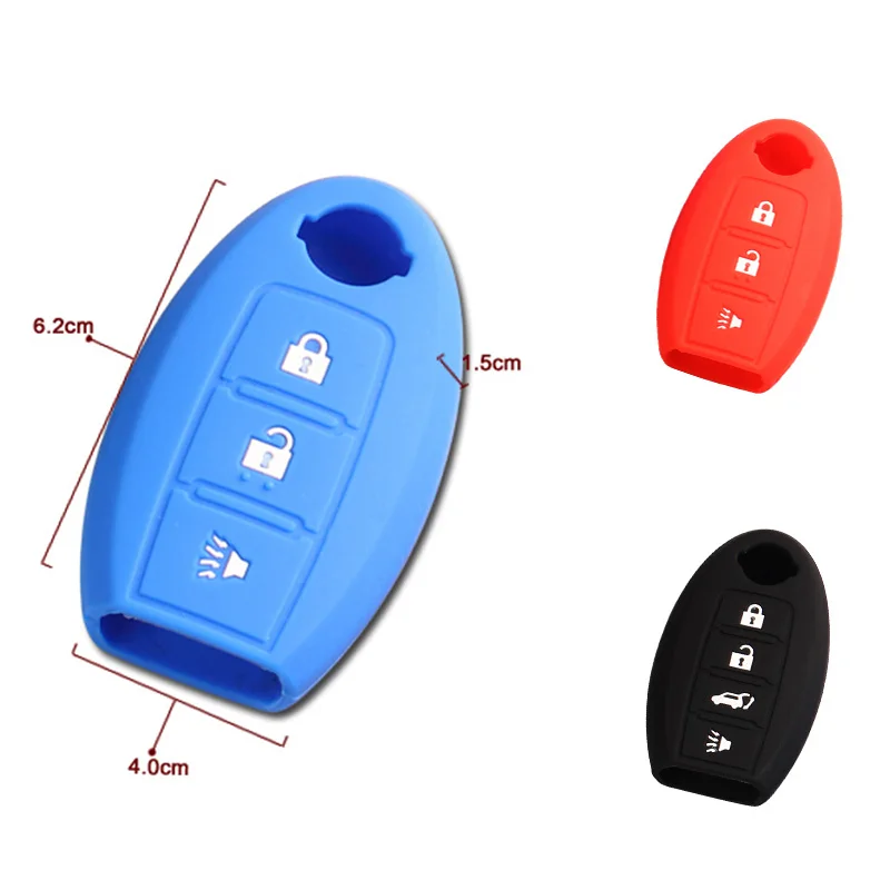 colorful silicone car key case for nissan remote key