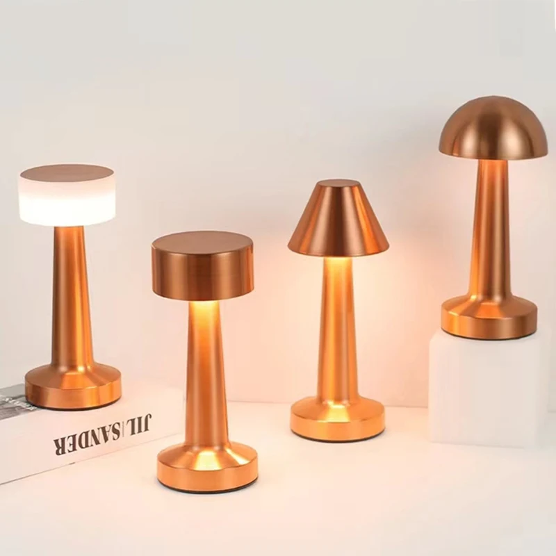 Nordic Modern Luxury Christmas Decorations Light Rechargeable Restaurant Table Lamps Home Decor Bedside Lamp LED Battery 80 200