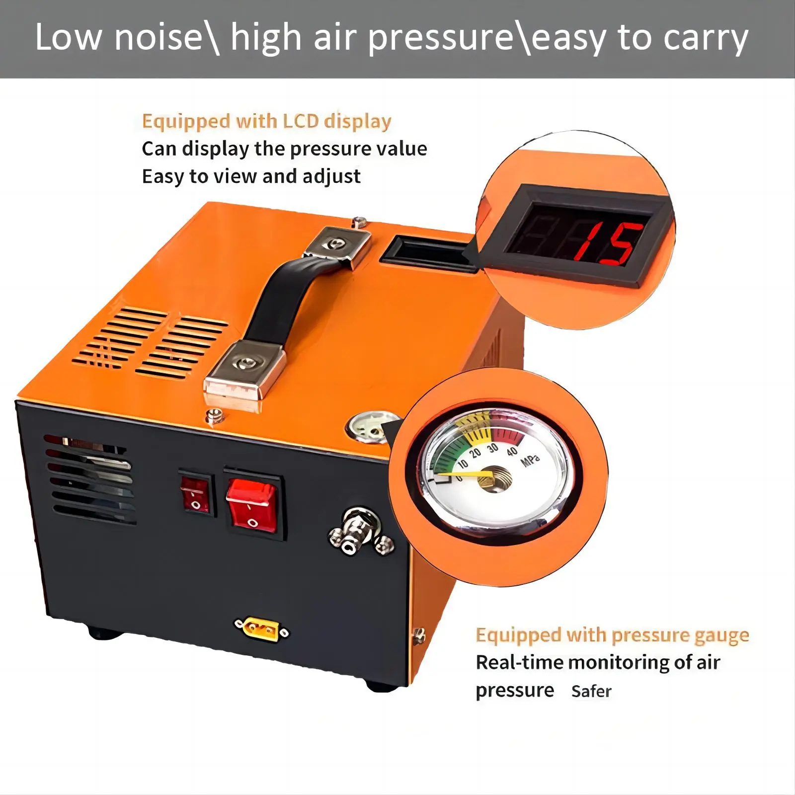 Trimix 300bar Air Compressor Pump for Scuba, PCP Tanks, High-Quality, 12V, 110-220V Power Supported