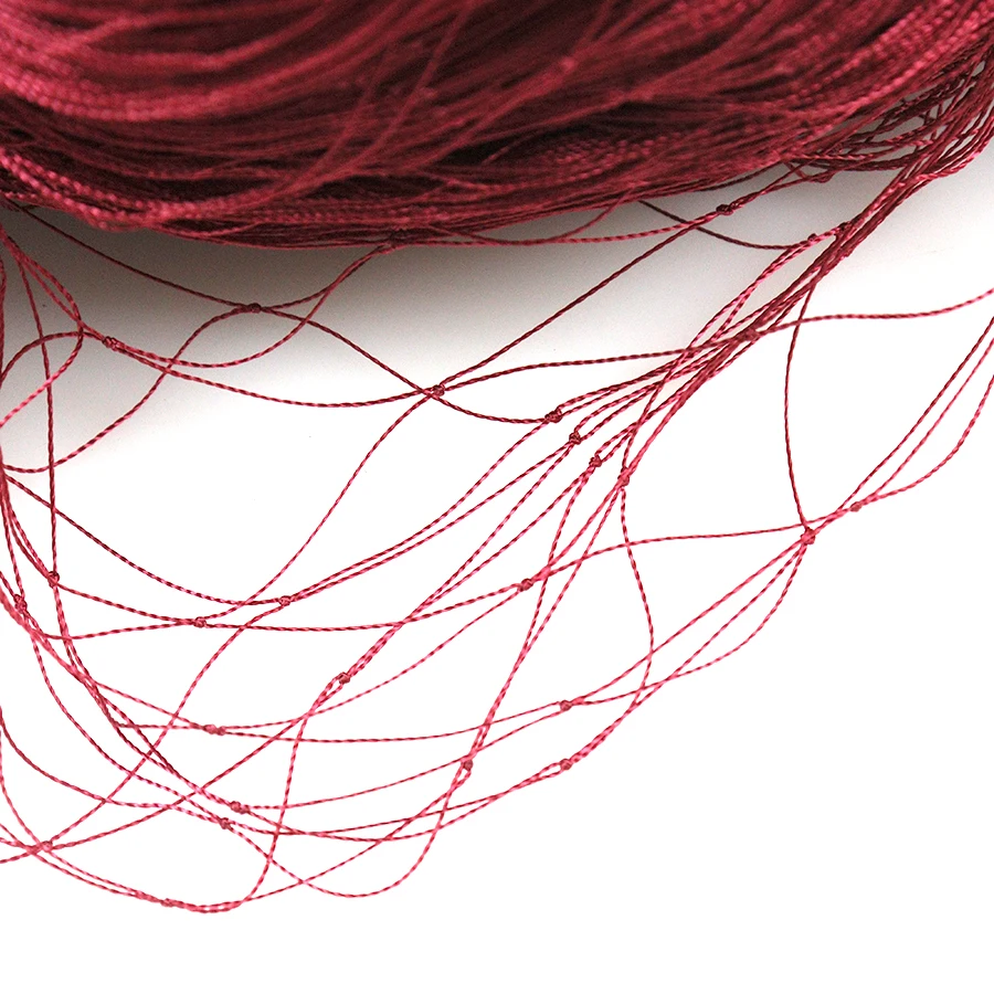 China Factory Wholesale Nylon Fishing Equipment 210D/9 PLY Red Knotted Nylon Multifilament Gill Net Fish Red De Pesca