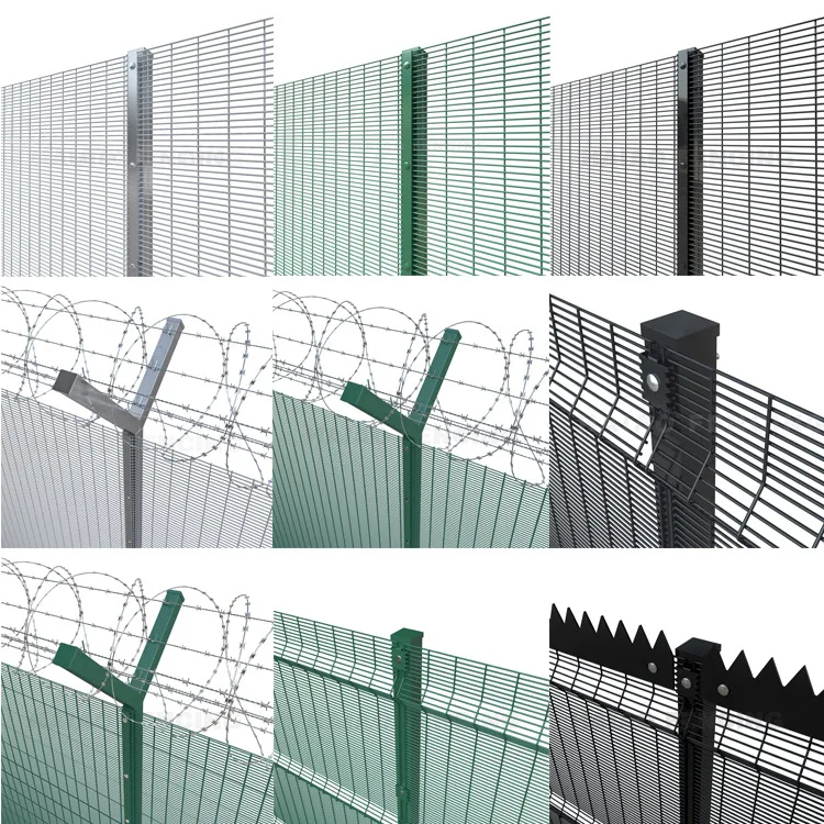 Direct Factory Manufacturer Sale 2m Galvanized 358 Security Powder Coated Metal Steel Garden Fence for Sport Use
