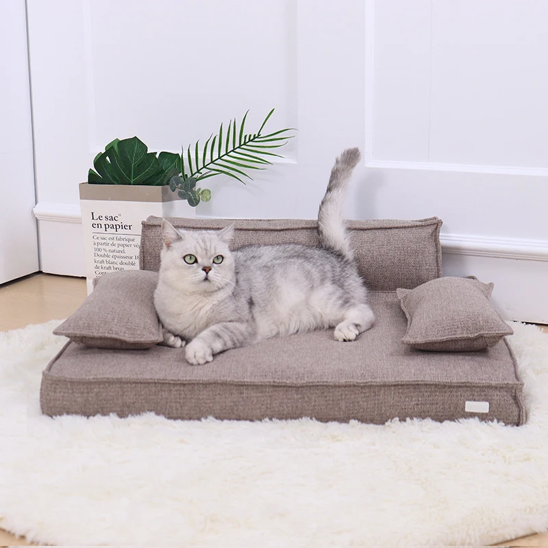 UFBemo диван для домашних животных Роскошная противоскользящая Водонепроницаемая кровать высокого класса ортопедическая поролоновая собак с подушкой