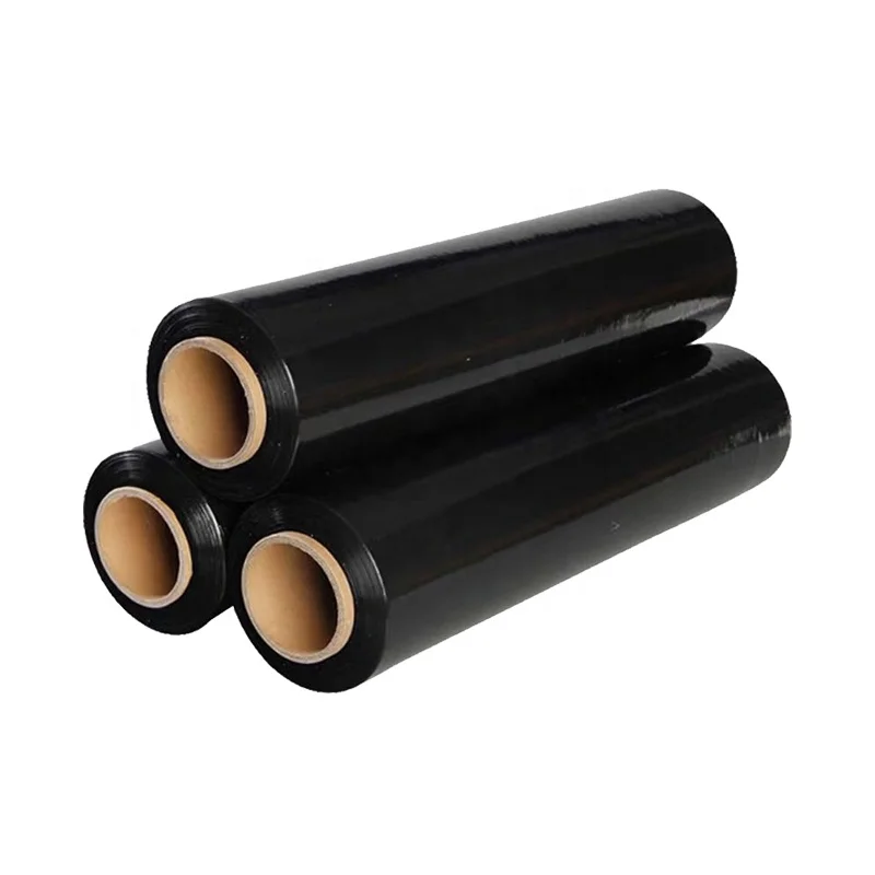 stretch film with extended core plastic wrap pe roll protective jumbo stretch film black
