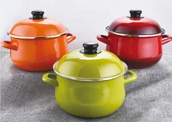 Steel Enamel Sauce Pan 0.8L, 1.2L, 1.5L series ZXN