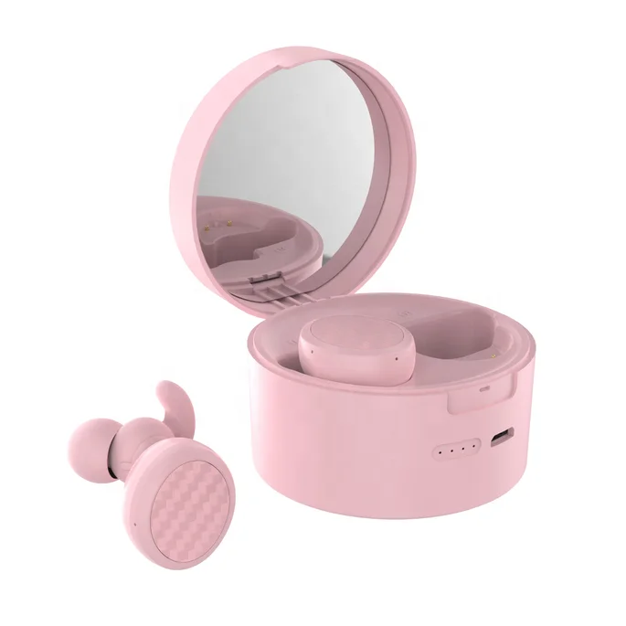 
Multifunctional BT V5.0 Sports Stereo True Wireless TWS Earbuds Bluetooth Earphones With Mirror And Mobile Phone Stand 