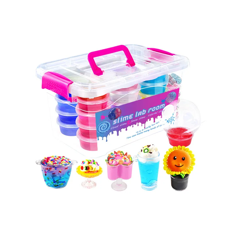 Hot Sale Educational Slime Kit  DIY Toy Crystal Clear Charms Lab DIY Slime Kit