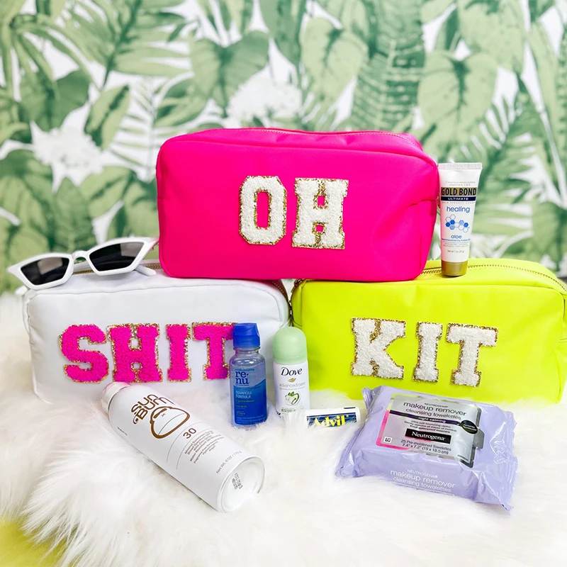 Wholesale high quality logo patterns letters patch iron on initial alphabet gold glitter chenille letter patches DIY