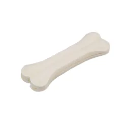 Factory Customized Dog Chew Snack Bleached Rawhide Pressed Dog Bone Natural Cowhide Pet Food