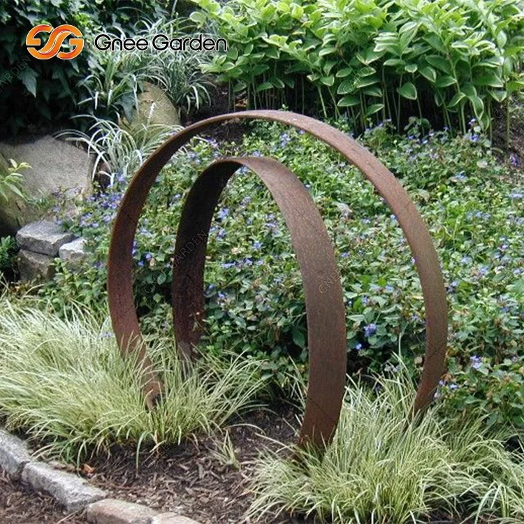 Новый дизайн стальная скульптура Corten Прямая поставка с завода садовый ландшафт ручной