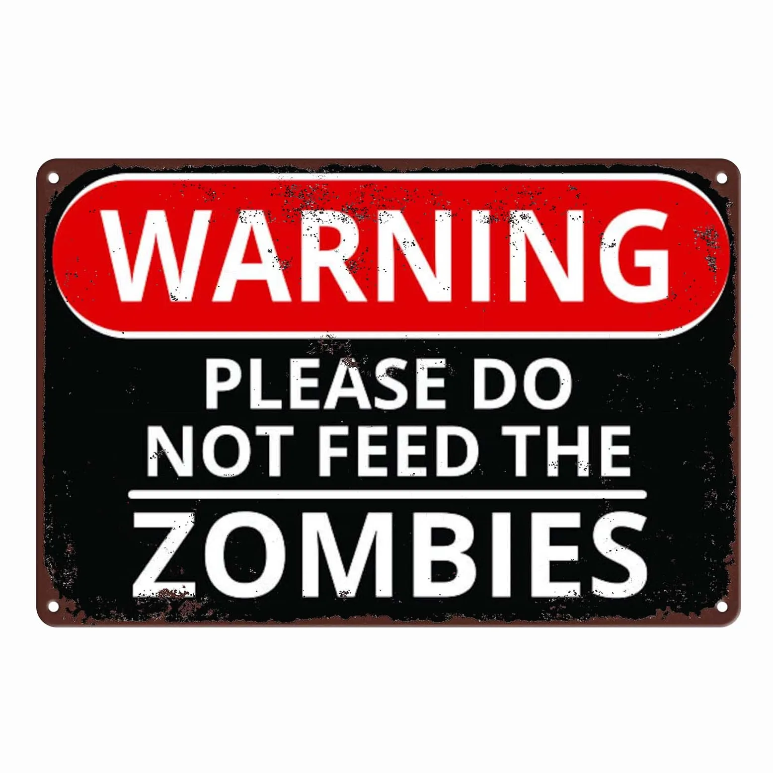 Warning Please Do Not Feed or Touch The Animals They Will Bite Metal Tin Sign for Yard Zoo Farmhouse 12 x 8 Inch