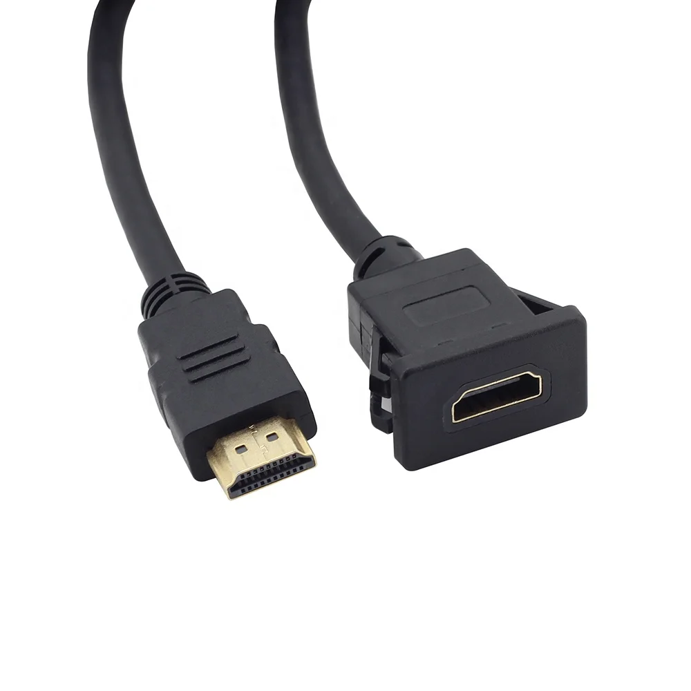 Car flush mount HDTV Socket Auto Truck Boat Limo RV Dash Mount Video extension cable