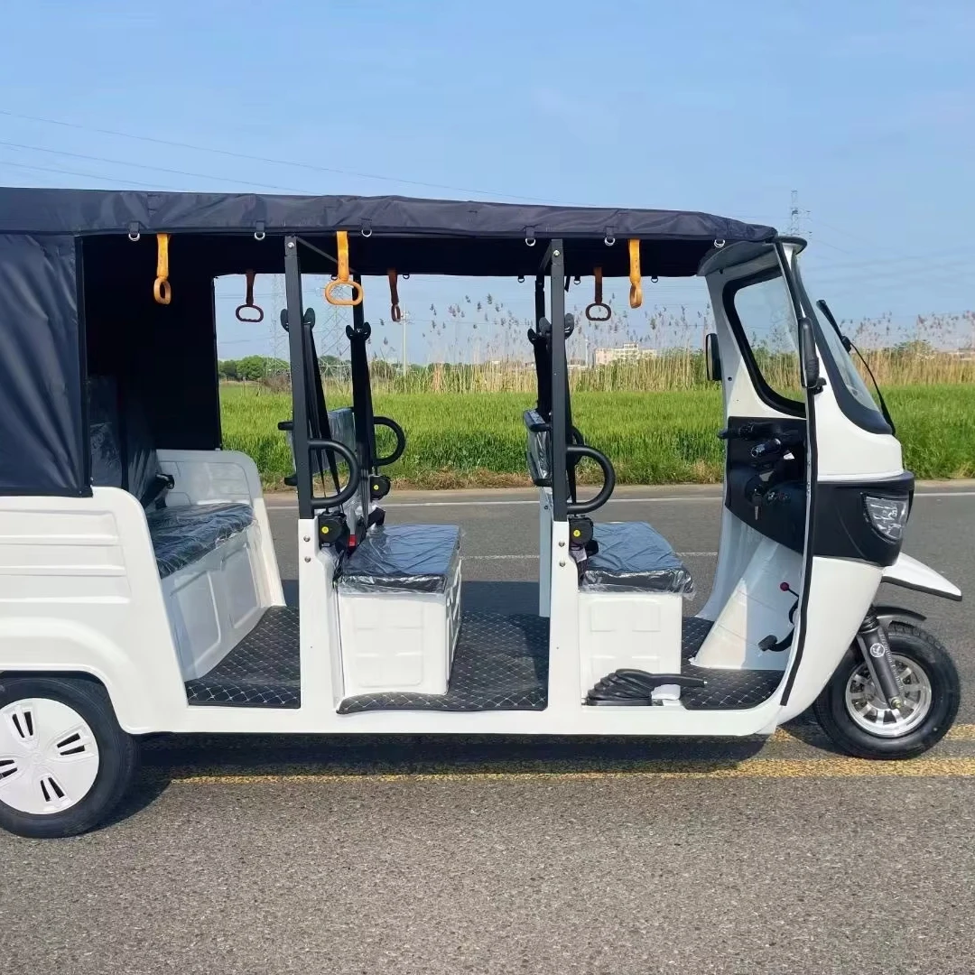 Лидер продаж 6-8 пассажирский трехколесный мотоцикл Tuk Rickshaw бензиновый для продажи