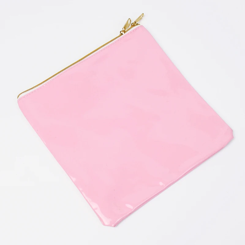 Guangzhou Manufacturer Wholesale Pink Small Zipper Bag Pouch Fashion Logo Custom Makeup Cosmetic Bag