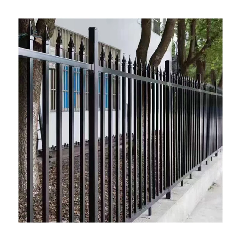 Decorative Low Price High Quality ISO9001Home Garden Wrought Iron Fence Metal Steel Fence