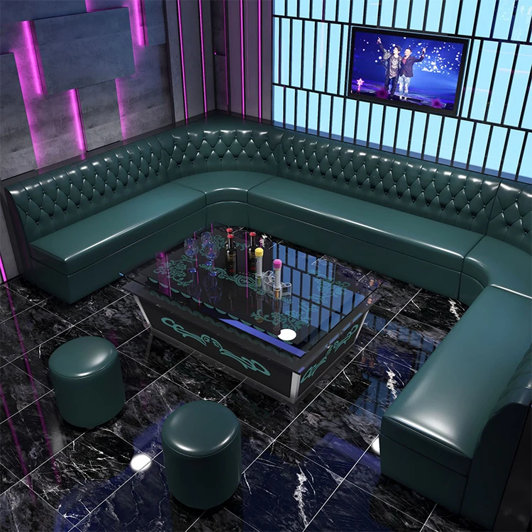 Customized Bar Or Club Lounge Solid Wood Disco Sofa Furniture For Nightclub Engineering