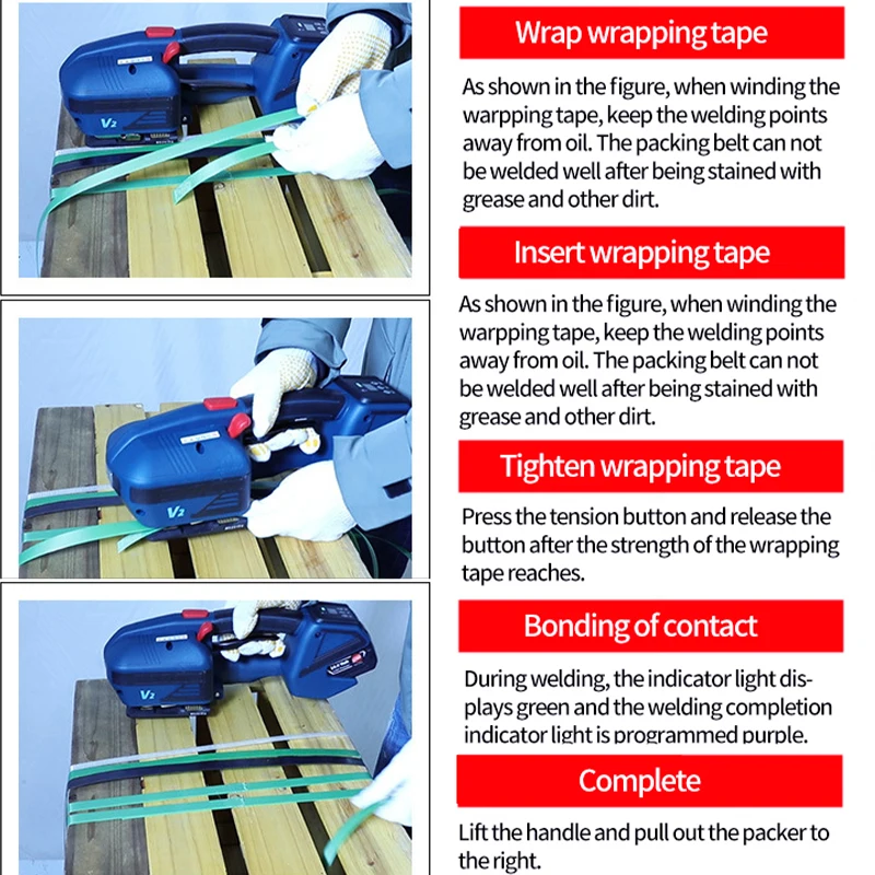 One-key Automatic Battery Electric Strapping Tool For PET/PP Straps,Electric Packing Strapping Machine