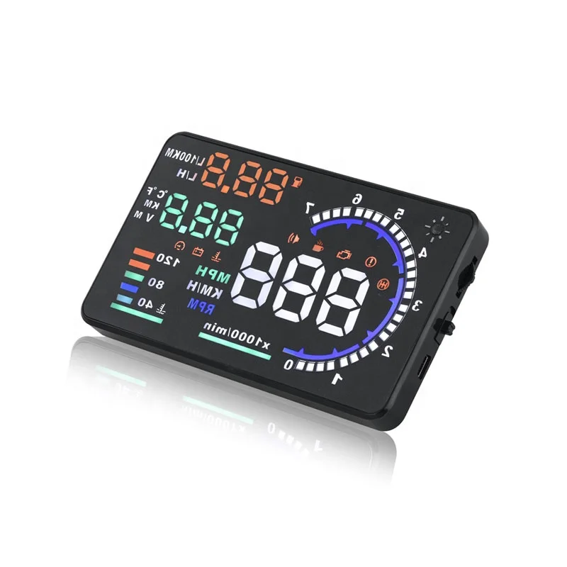 
Hot Selling Digital RPM Meter Display Over Speed Alarm OBD II device LED Headsup Display Car HUD OBD2 