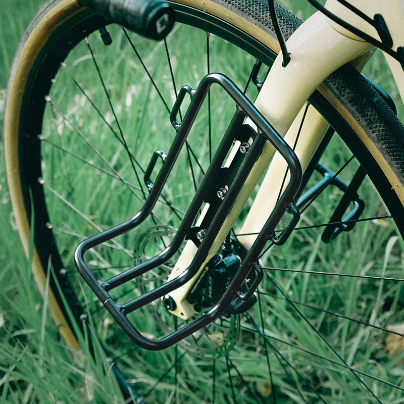 Bicycle Front Fork Trunk Bicycle Cargo Alloy Carrier Panniers Bag Shelf Quick Mount Bikes Rear Front Luggage Rack