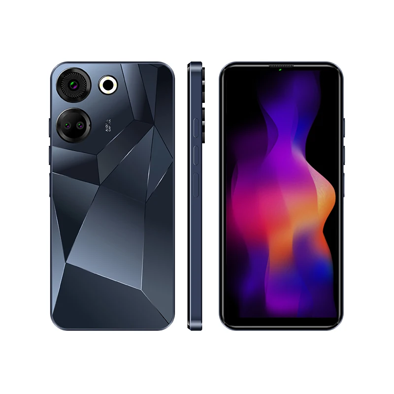 S805 4000mAh Android 11 6.52inch 64GB ROM 4G Celular Phone Dual Sim Card Slots Face Unlock 3G & 4G Smartphone with Fingerprint