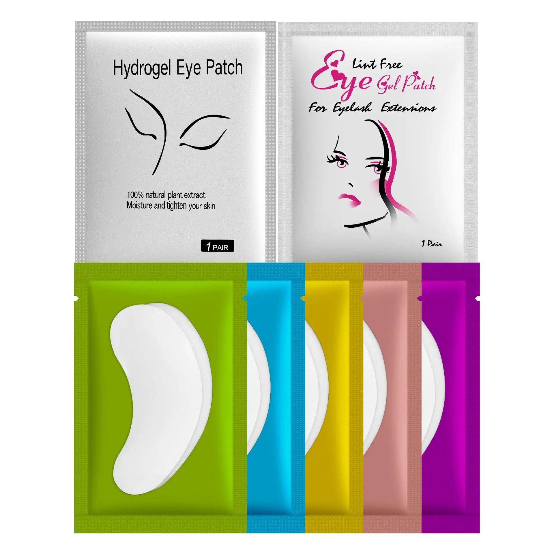 Lint Free Eye Gel Patch For Eyelash Extension Production of eyelash extension gel patch hydrogel eyelash patch