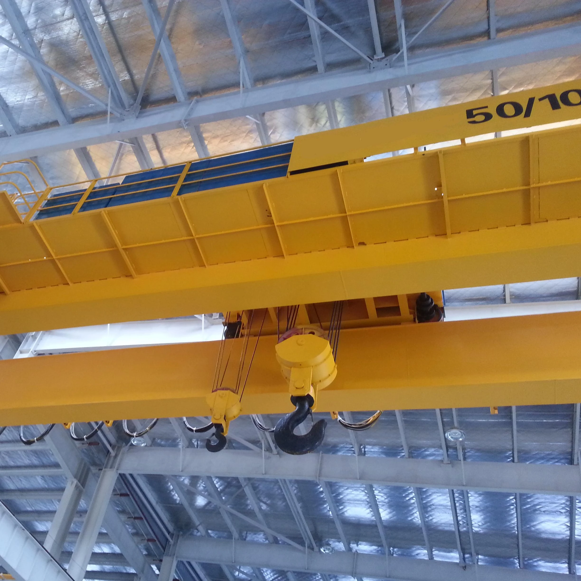 20 ton double girder twin beam radio remote control electric hoist overhead crane with hook