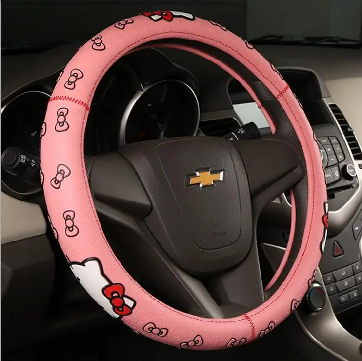 
Steering wheel cover New four seasons men and women fashion car steering wheel cover cute cartoon silicone non-slip handle cover 