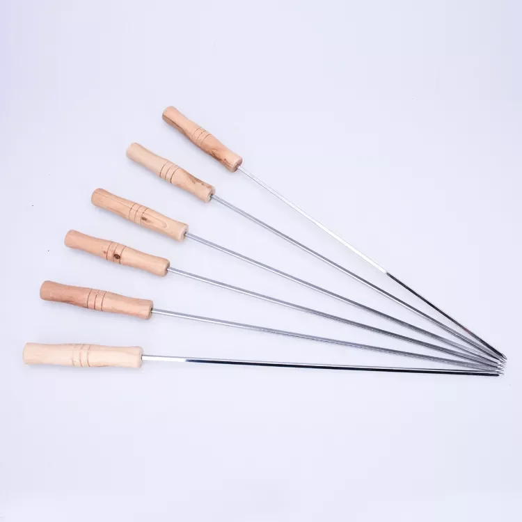 Wholesale Customized easily cleaned bbq skewers disposable flat bbq skewers skewers sticks for grill
