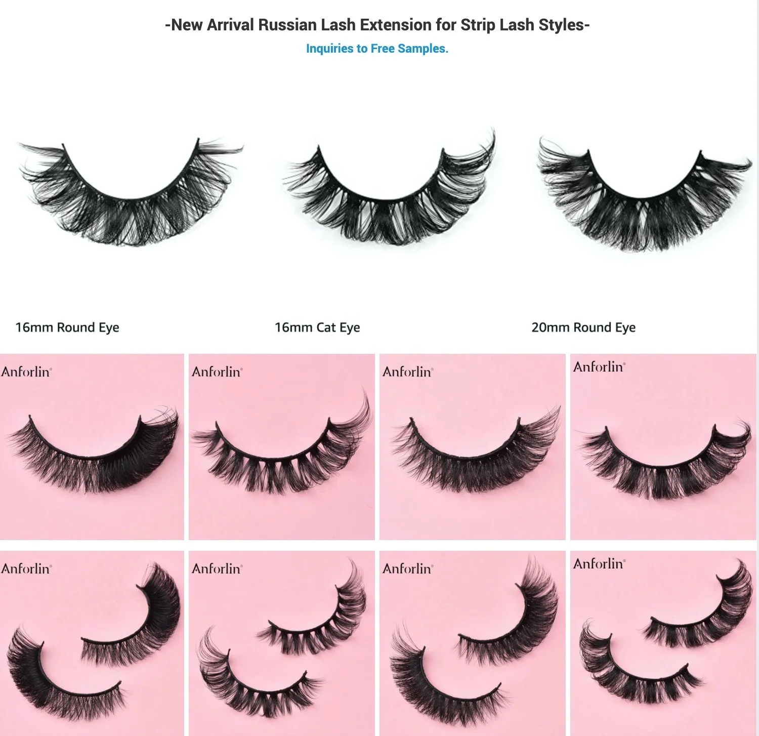 New trend d curl mink eyelashes color light pink green russian glitter lashes strips faux mink lashes wholesale