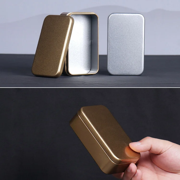New Design Tin Cans in Bulk Rectangular Wholesale Airtight Tea Tin Box