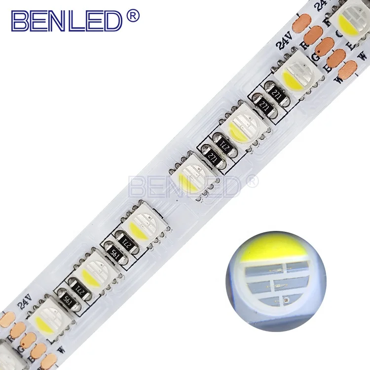 LED Strip 5050 120leds/m RGBWW RGBW 12V 24V RGB+Warm White Flexible LED Tape Ribbon Light Led strip