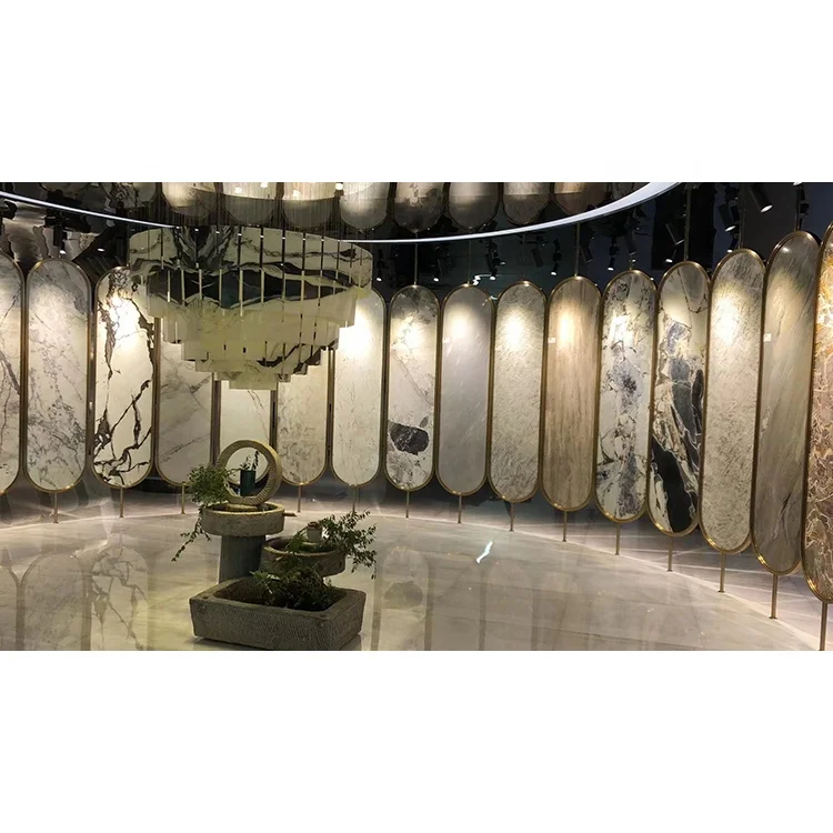 Interior decoration natural grey thin wall flexible stone marble veneer sheets