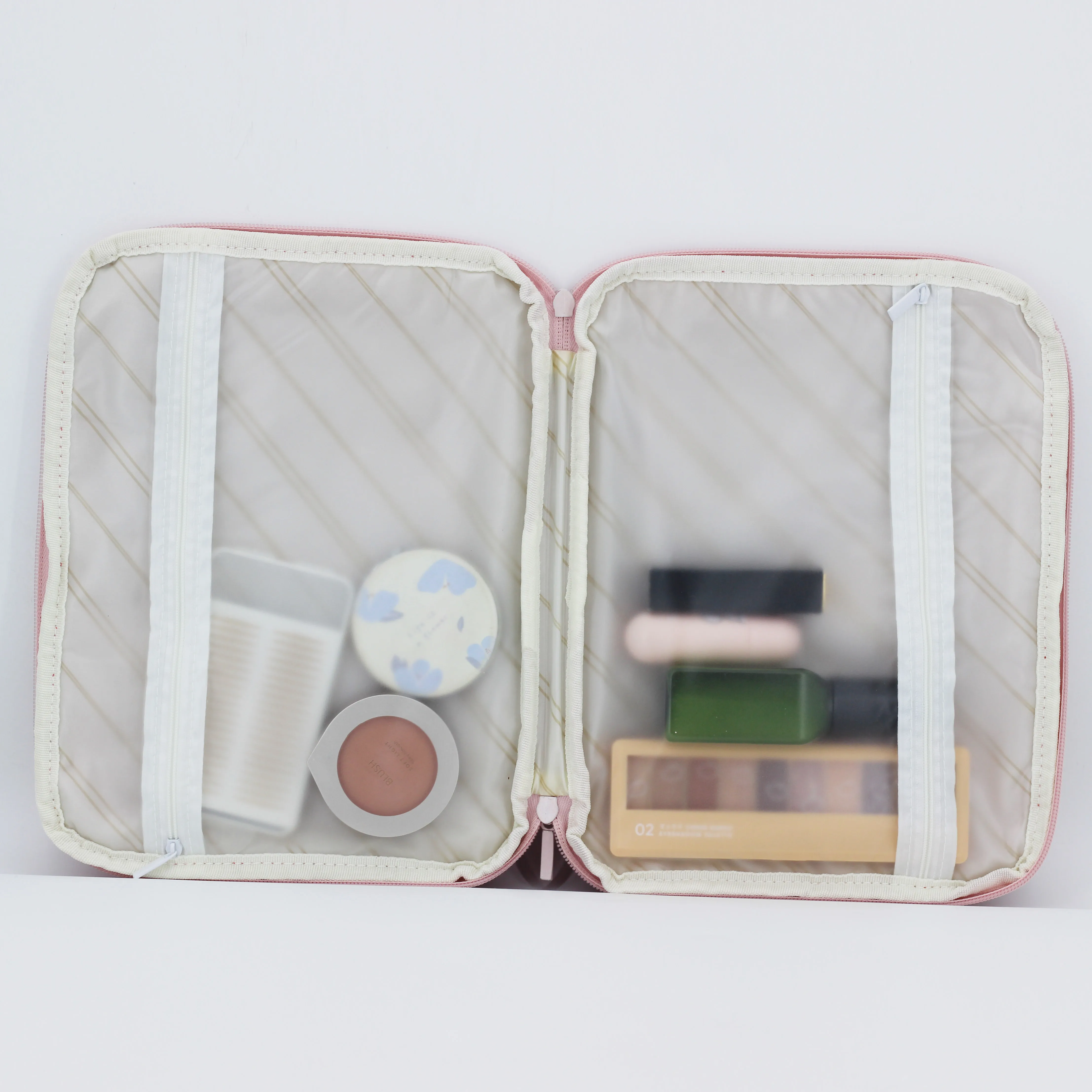 customized simple  large makeup bags cosmetic lipstick cases makeup storage bags with zipper
