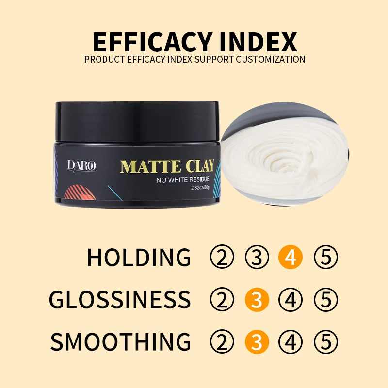 Professional Men Hair Styling Mud Products Manufacturer Private Label Oem Matte Finish Organic Hair Clay for Men