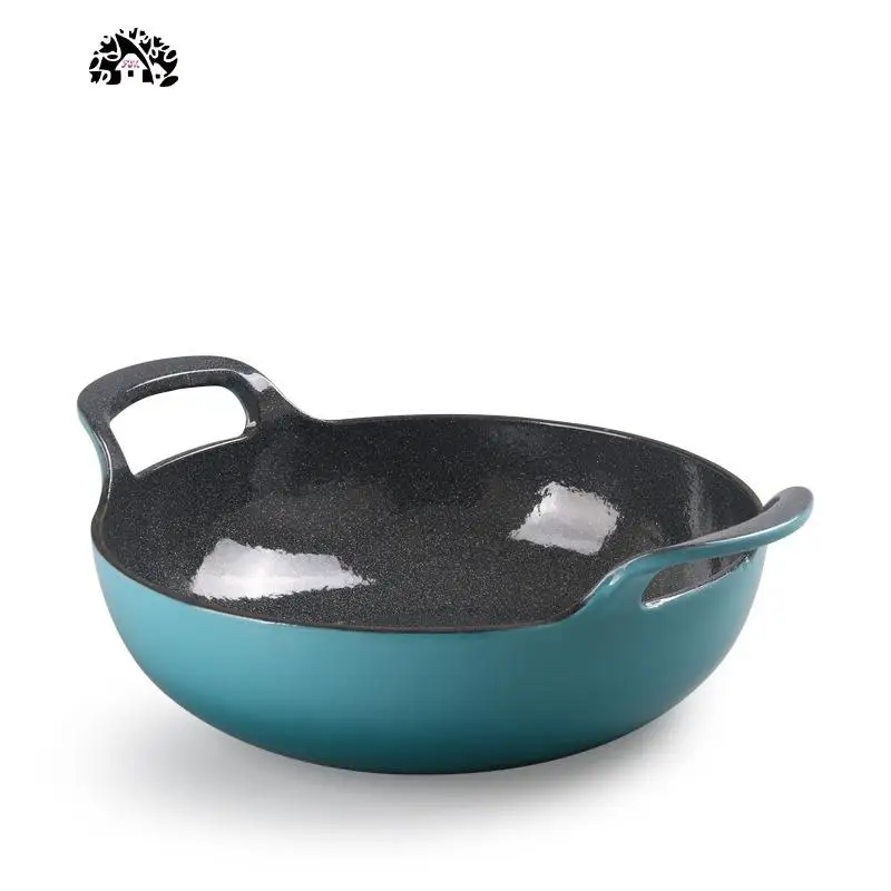 Cast iron enamel pot household enamel double ear ingot pot multifunctional stew pot induction cooker universal