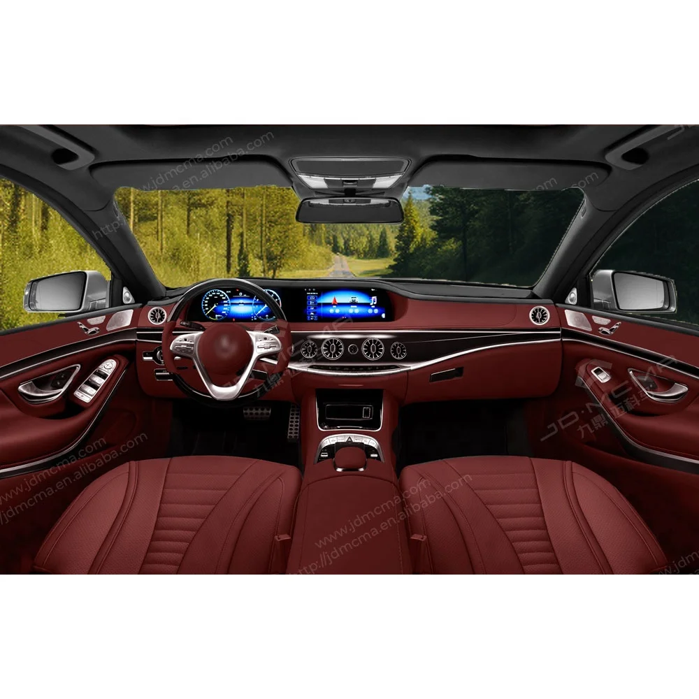 JDMCMA red color for maybach style s class interior upgrade kit for w221 to w222 w223