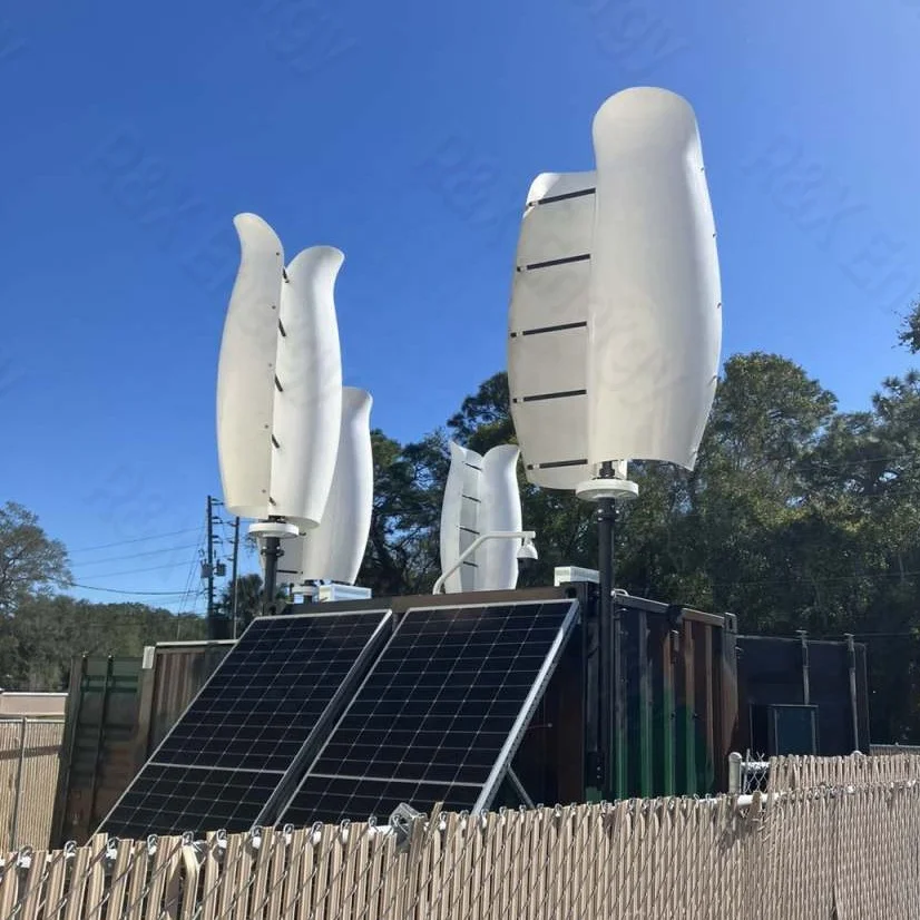 1KW 2KW 3KW 5KW Windmill Power Plant Vertical Axis Wind Generator Wind Turbine With Solar Panel 1200W
