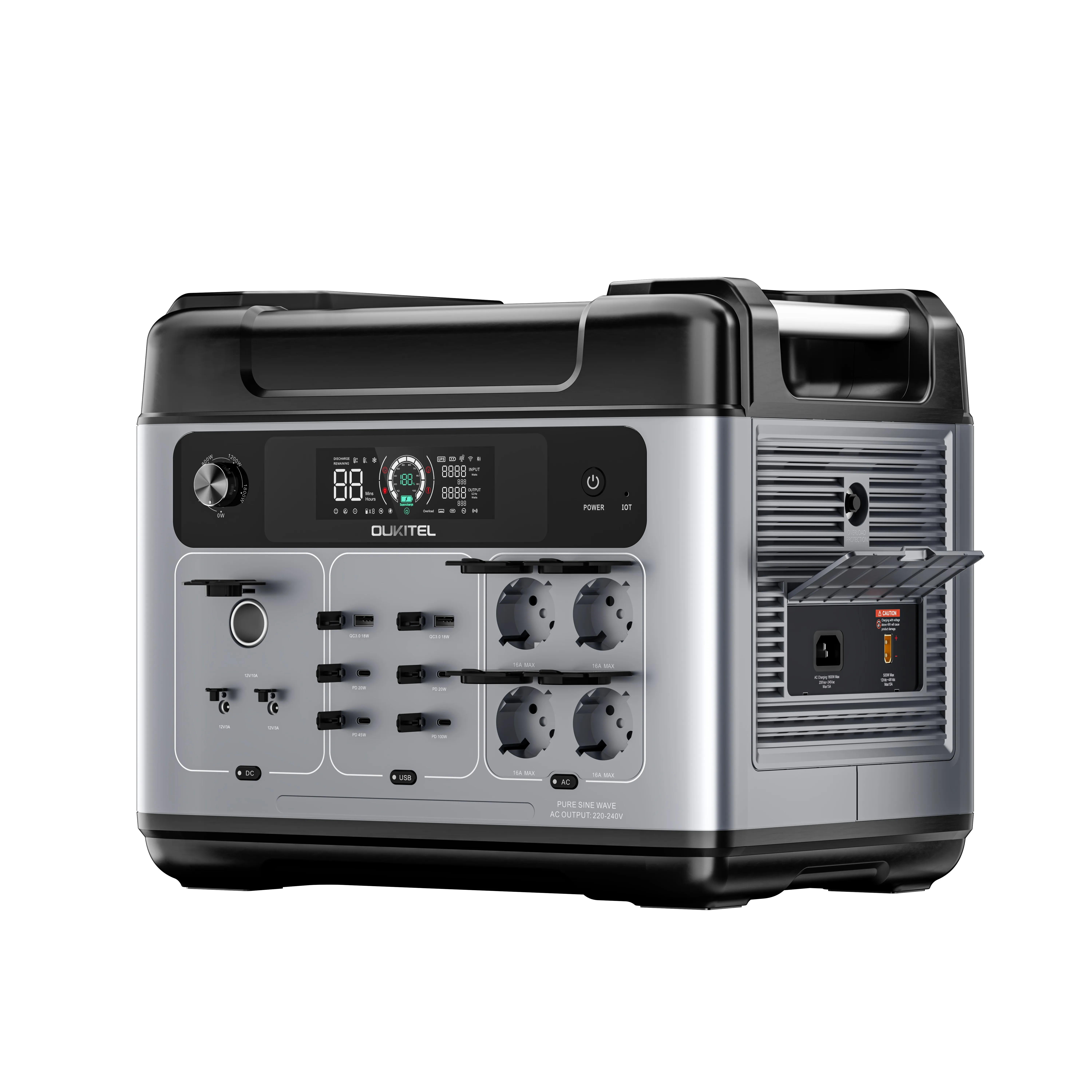 Owitel 2048Wh Power Banking 2400 Вт 2500 Аккумулятор для хранения энергии электростанции портативный солнечный генератор
