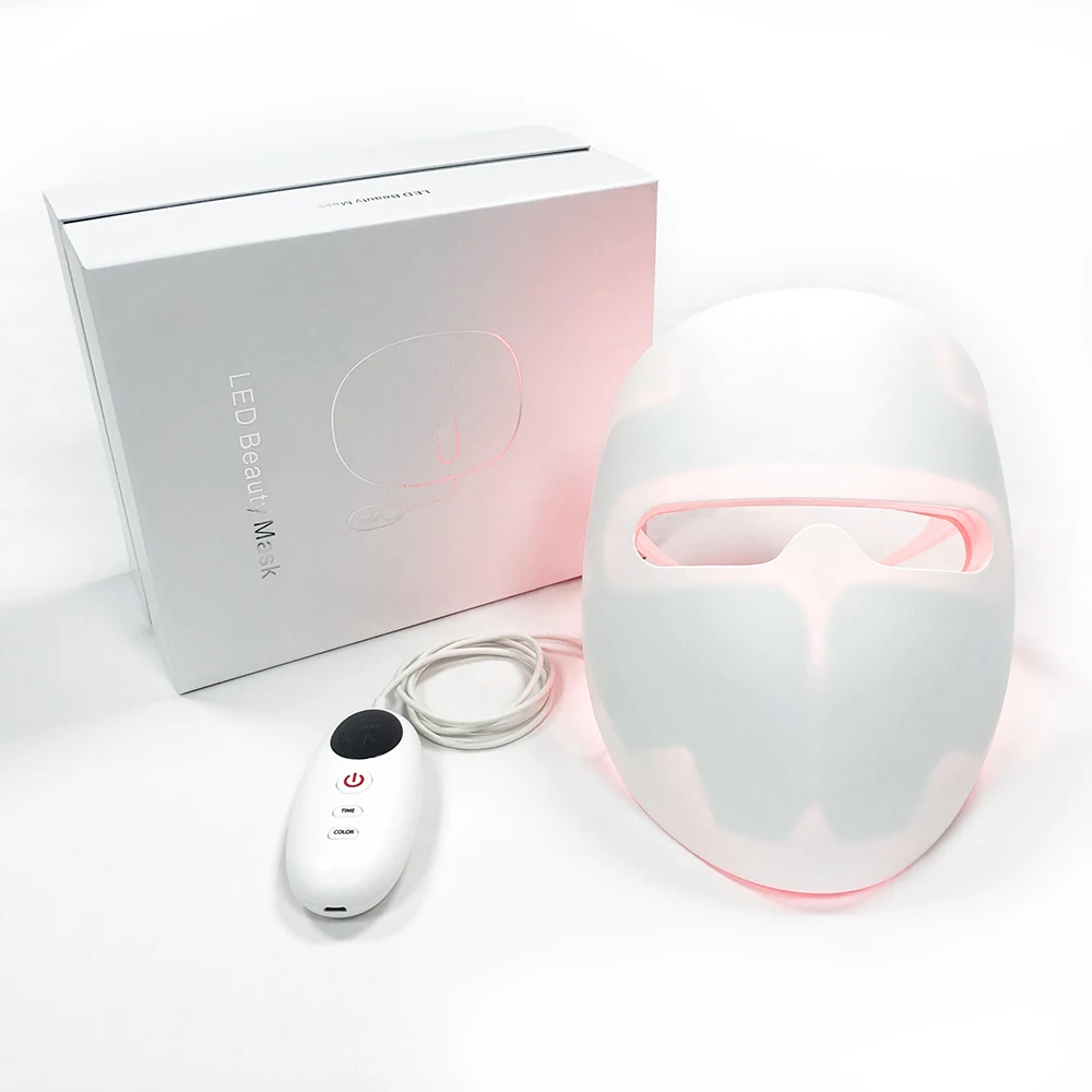 LED facial beauty mask 7 colors lights for skin care whiting and decrease wrinkles