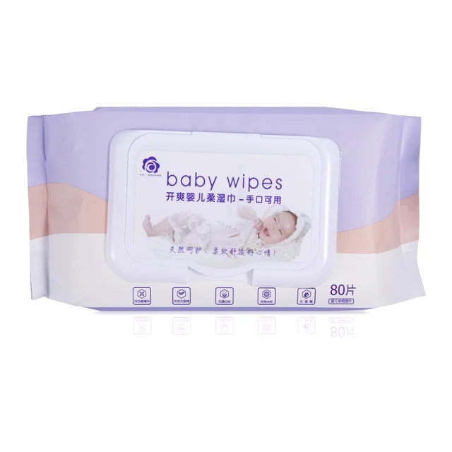  Baby Wet Wipes wholesale 80pcs Organic Eco Friendly 100% Natural Bamboo Cotton Sensitive Water