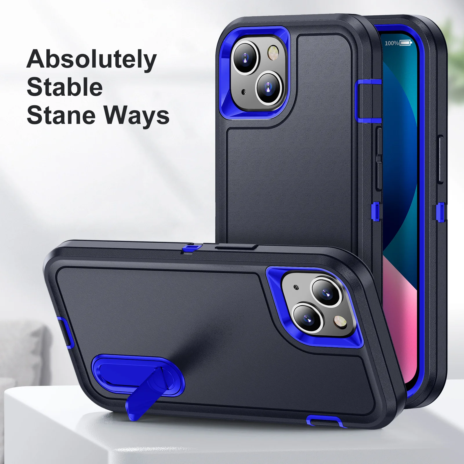 Сверхмощный противоударный Гибридный Прочный чехол otterbox для iPhone 14 Pro Max 13 подставка-держатель