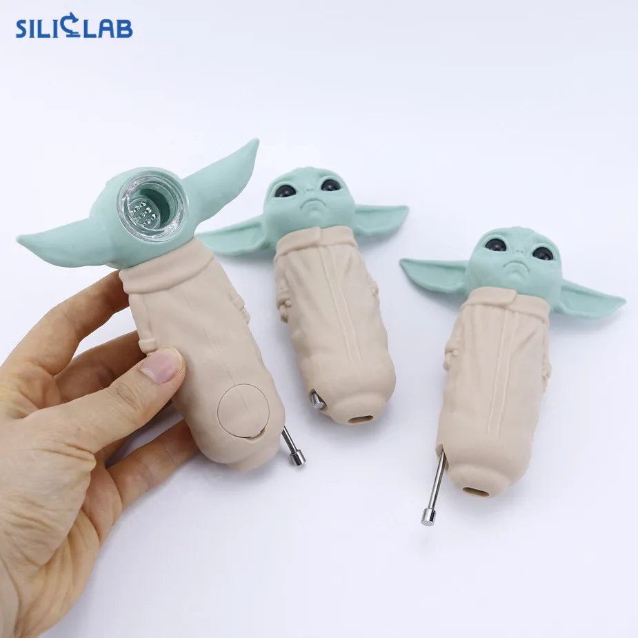 Силиконовая трубка для курения, курительная трубка для детей, трубка для курения из травы, меда, табака, стеклянная дымовая трубка с инструментом Dabs