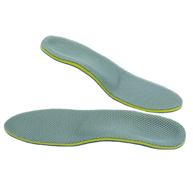 Comfortable and Customizable Three Layers Mesh Hi-poly Sbr Orthopedic Arch Support Soft Eva Shock Absorption Bottom Insoles