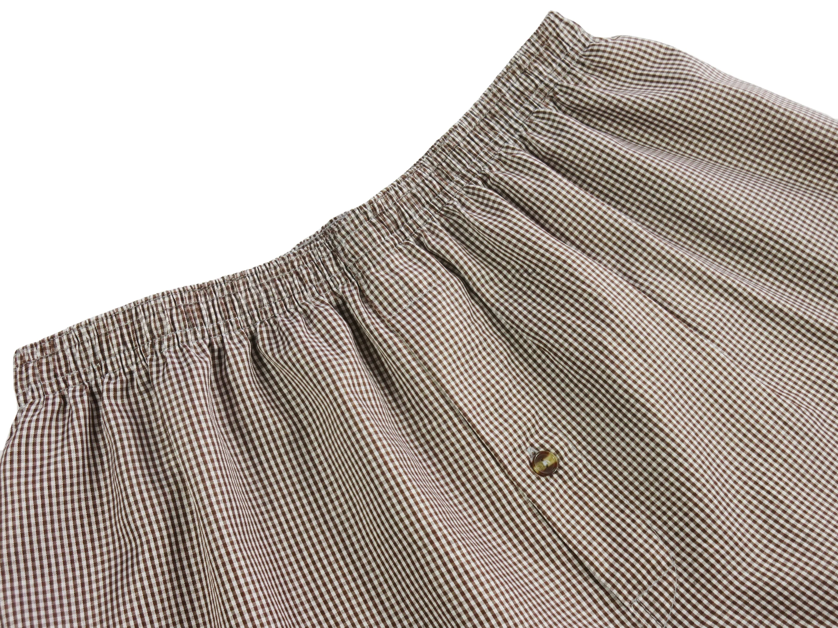 Wholesale 6 in 1 Pack Loose Button Mens Boxer Shorts Underwear OEM Cheap Plaid Checks Polyester Woven Boxer Shorts for Men