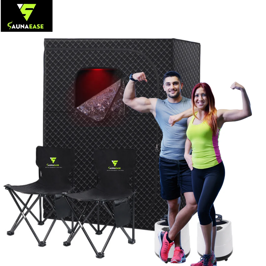 2 Person Outdoor Infrared Sauna Tent- Portable Full-Spectrum Steam Sauna for Home & Relaxation