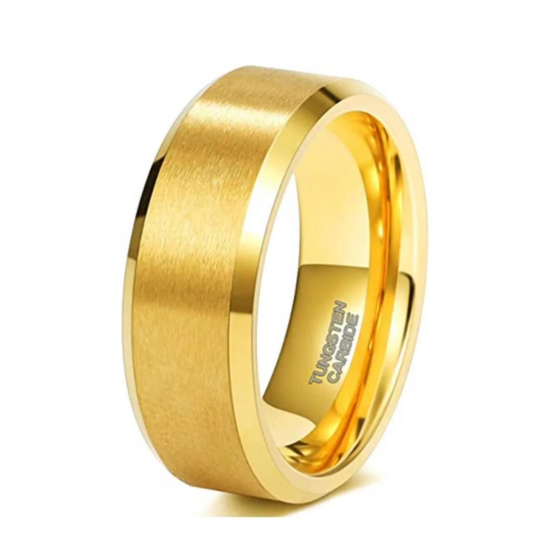 ring gold plated Couple band Tungsten Carbide jewelry For Men And Women ring