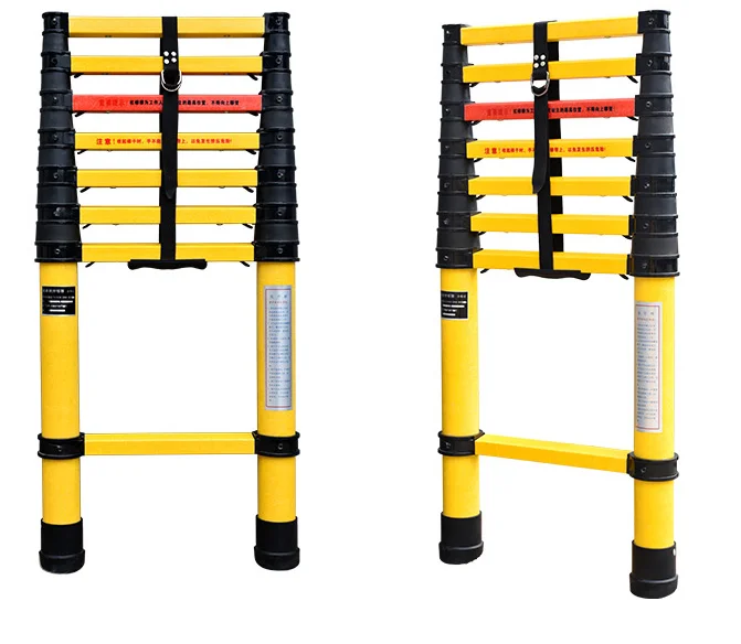 32 фута En131 Стекловолоконная Frp D-rung раздвижная удлинительная лестница, подъемная лестница
