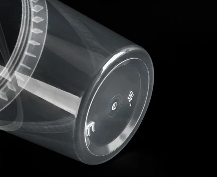 24oz 700ml Portable Transparent Plastic PP Boba Fruit Bubble Tea Buckets Cups with Handle Lids